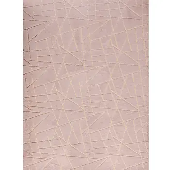 4' X 6' Pink and Gold Faux Fur Abstract Shag Non Skid Area Rug