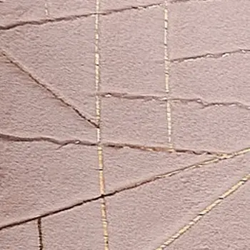 4' X 6' Pink and Gold Faux Fur Abstract Shag Non Skid Area Rug