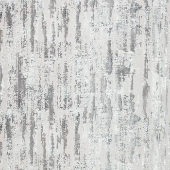 10' X 13' Silver Gray And Off White Abstract Washable Area Rug