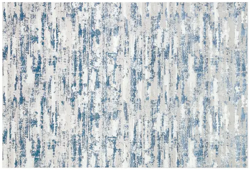 10' X 13' Navy Blue Gray And Off White Abstract Washable Area Rug
