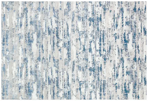 10' X 13' Navy Blue Gray And Off White Abstract Washable Area Rug