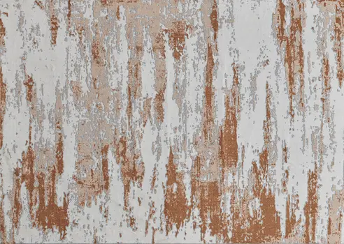 5' X 7' Gray and Brown Abstract Printed Washable Non Skid Area Rug