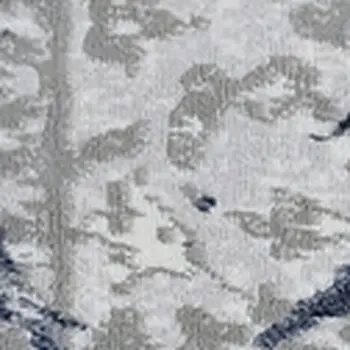 8' X 11' Ivory Blue And Gray Abstract Area Rug