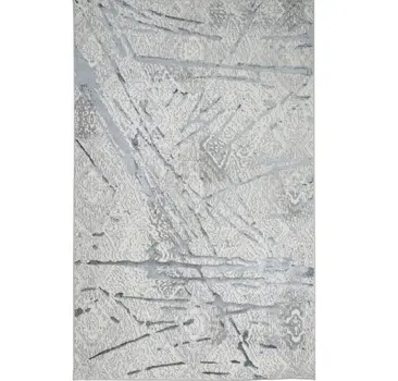 8' X 11' Gray and Silver Abstract Area Rug