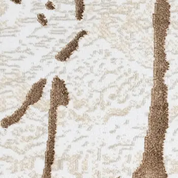 5' X 8' Ivory and Brown Abstract Area Rug