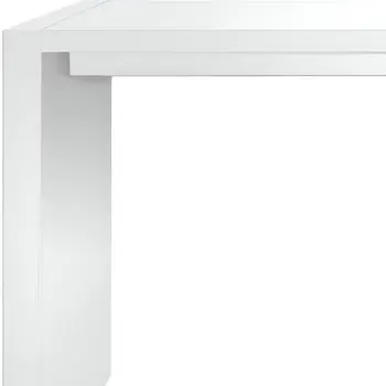 60" White Wood Rectangular Bar Table