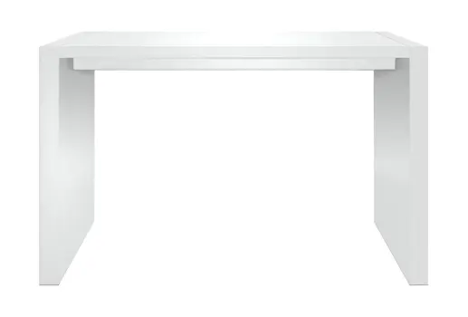 60" White Wood Rectangular Bar Table
