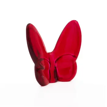 3" Red Crystal Butterfly Figurine Tabletop Sculpture