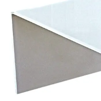 24" White Glass Sled Coffee Table