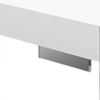 47" White And Clear Wood And Glass Square Sled Coffee Table