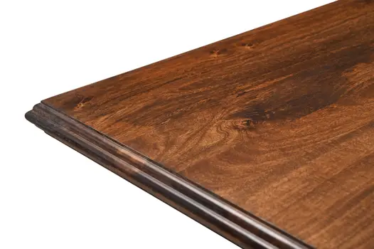 75" Dark Brown Solid Wood Double Pedestal Base Dining Table
