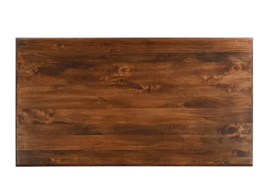 75" Dark Brown Solid Wood Double Pedestal Base Dining Table