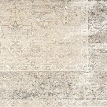 2' X 3' Beige Floral Area Rug