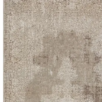 8' Ivory Medallion Runner Rug