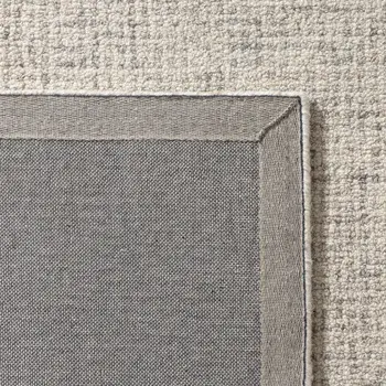8' Beige And Brown Wool Abstract Hand Tufted Runner Rug