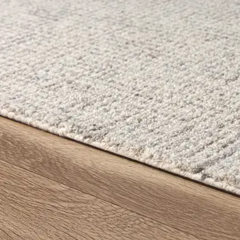 8' Beige And Brown Wool Abstract Hand Tufted Runner Rug