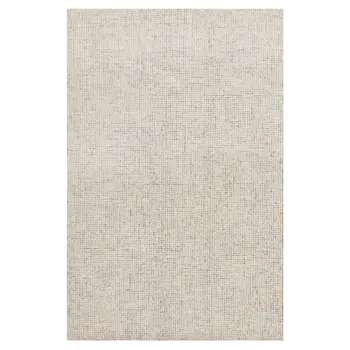 5' X 7' Beige and Brown Wool Abstract Hand Tufted Area Rug