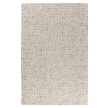 5' X 7' Beige and Brown Wool Abstract Hand Tufted Area Rug