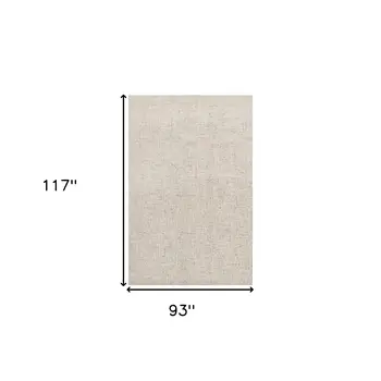 8' X 10' Beige and Brown Wool Abstract Hand Tufted Area Rug