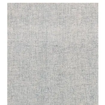 8' Blue And Ivory Wool Abstract Hand Tufted Runner Rug