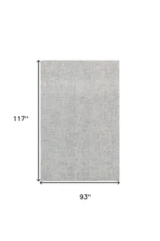 8' X 10' Blue and Ivory Wool Abstract Hand Tufted Area Rug