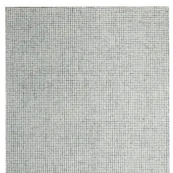 10' X 14' Green and Ivory Wool Checkered Hand Tufted Area Rug