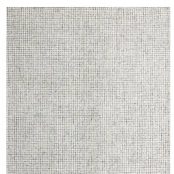 8' Gray And Ivory Wool Checkered Hand Tufted Runner Rug