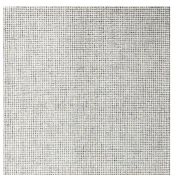 9' X 12' Gray and Ivory Wool Checkered Hand Tufted Area Rug