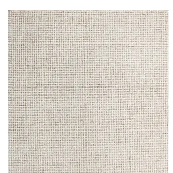8' Beige And Ivory Wool Checkered Hand Tufted Runner Rug