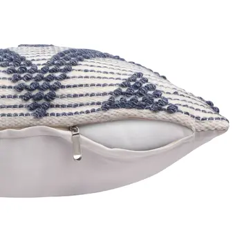 20" Blue Geometric Throw Pillow