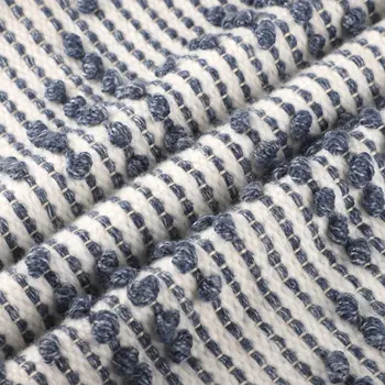 20" Navy and White Geometric Throw Pillow