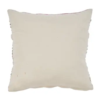 Set of Two Pink Striped Cotton Throw Pillows With Fringe