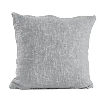 Set of Two Light Gray Diamond Cotton Throw Pillow With Fringe