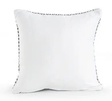 Set of Two Gray Chevron Cotton Throw Pillow