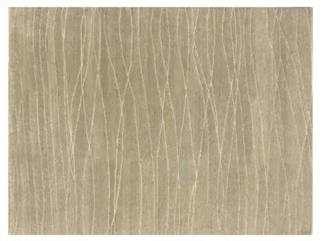 5' X 8' Beige Wool Abstract Lines Hand Loomed Area Rug