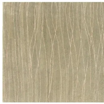 5' X 8' Beige Wool Abstract Lines Hand Loomed Area Rug