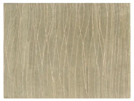 9' X 12' Beige Wool Abstract Lines Hand Loomed Area Rug
