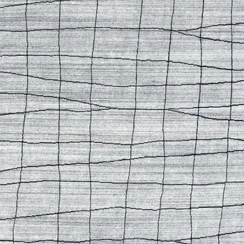 6' X 9' Gray and Black Wool Abstract Geometric Hand Loomed Area Rug