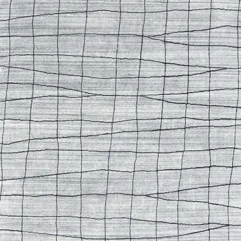 8' X 10' Gray and Black Wool Abstract Geometric Hand Loomed Area Rug
