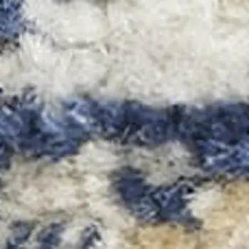 3' X 5' Beige And Blue Floral Area Rug