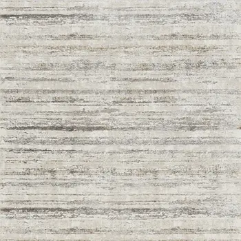 9' X 12' Cream and Gray Abstract Non Skid Area Rug