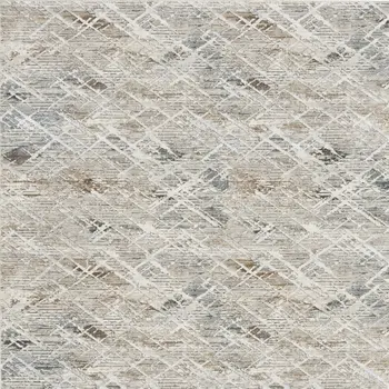 9' X 12' Ivory Brown and Gray Abstract Non Skid Area Rug