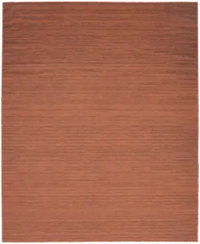 8' X 10' Brick Red Washable Area Rug