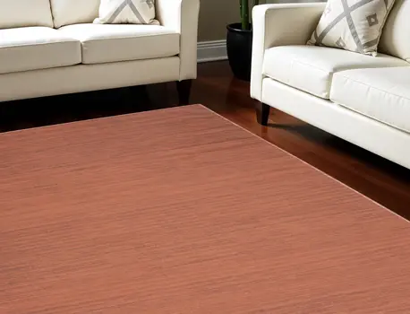 8' X 10' Brick Red Washable Area Rug
