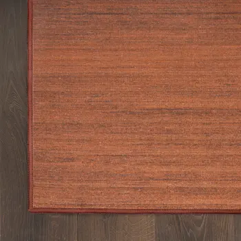8' X 10' Brick Red Washable Area Rug