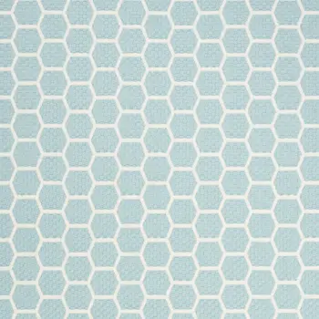 4' X 6' Aqua And Ivory Geometric Indoor Outdoor Area Rug