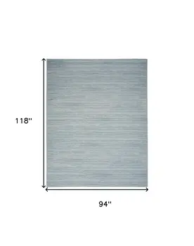 8' X 10' Aqua Washable Area Rug