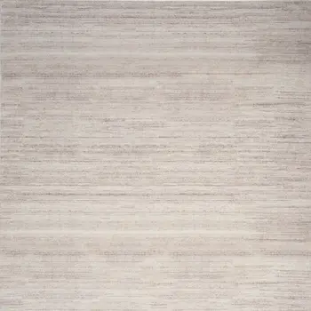 8' X 10' Ivory and Light Brown Washable Area Rug