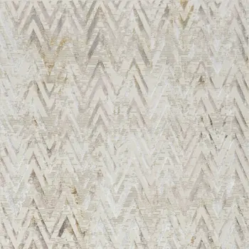 4' X 6' Ivory Black and Gray Chevron Distressed Non Skid Area Rug