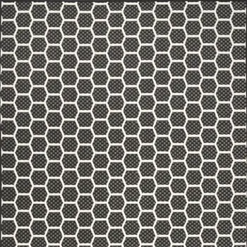 4' X 6' Black And Ivory Geometric Indoor Outdoor Area Rug